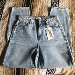 12th Tribe “Norah” high waisted light wash jeans